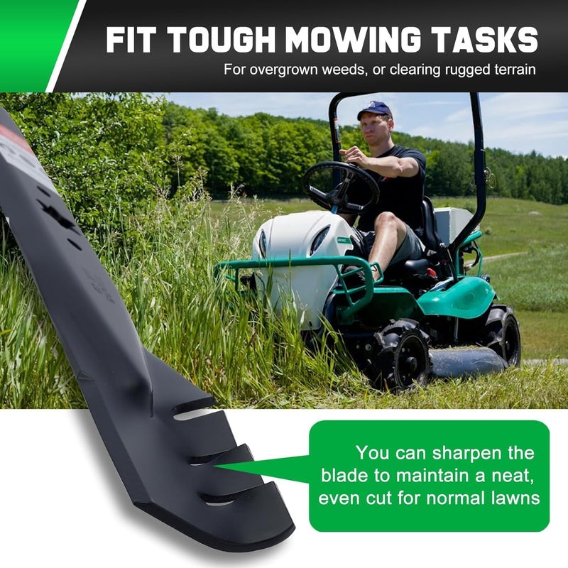 Grasscool 942-04308-X 942-04308 Mulching Blades with 6-Star Mounting Pattern for Troy Bilt Pony Bronco 42 inch Mower Cub Cadet XT1 XT2 LT42 LX42 ZT1-42 42'' Deck Zero Turn Lawn Tractor - Image 5